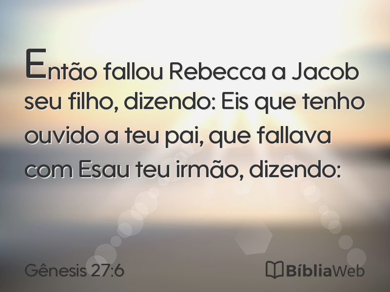 Gênesis 27:6 em imagem para compartilhar