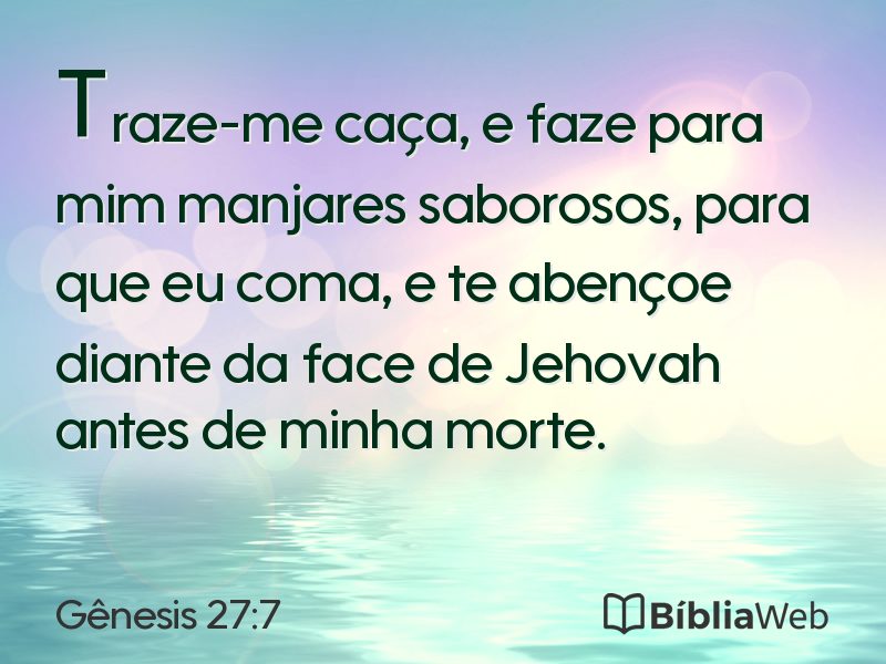 Gênesis 27:7 em imagem para compartilhar