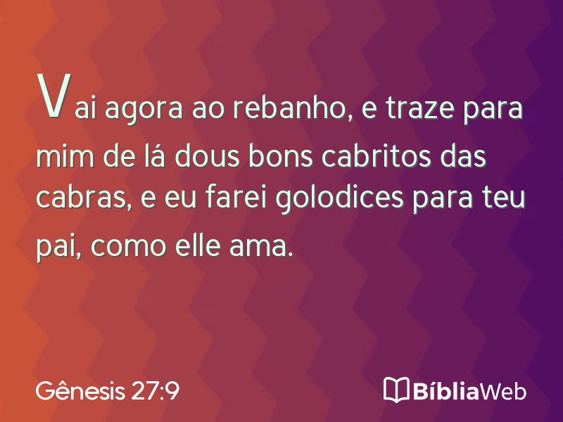 Gênesis 27:9 em imagem para compartilhar