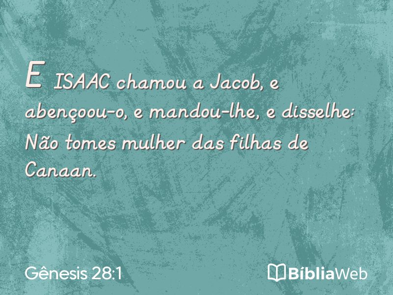 Gênesis 28:1 em imagem para compartilhar