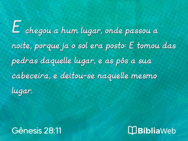 Gênesis 28:11 em imagem para compartilhar