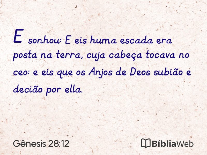 Gênesis 28:12 em imagem para compartilhar