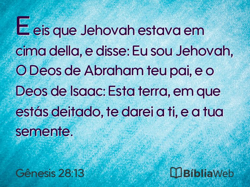 Gênesis 28:13 em imagem para compartilhar
