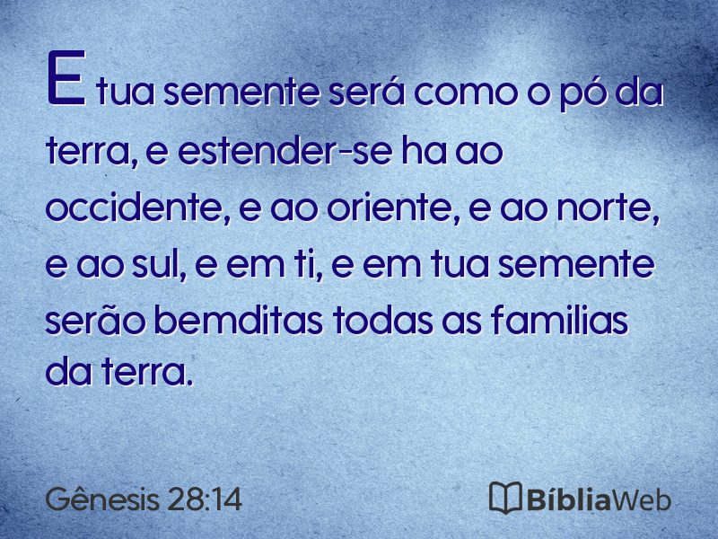 Gênesis 28:14 em imagem para compartilhar