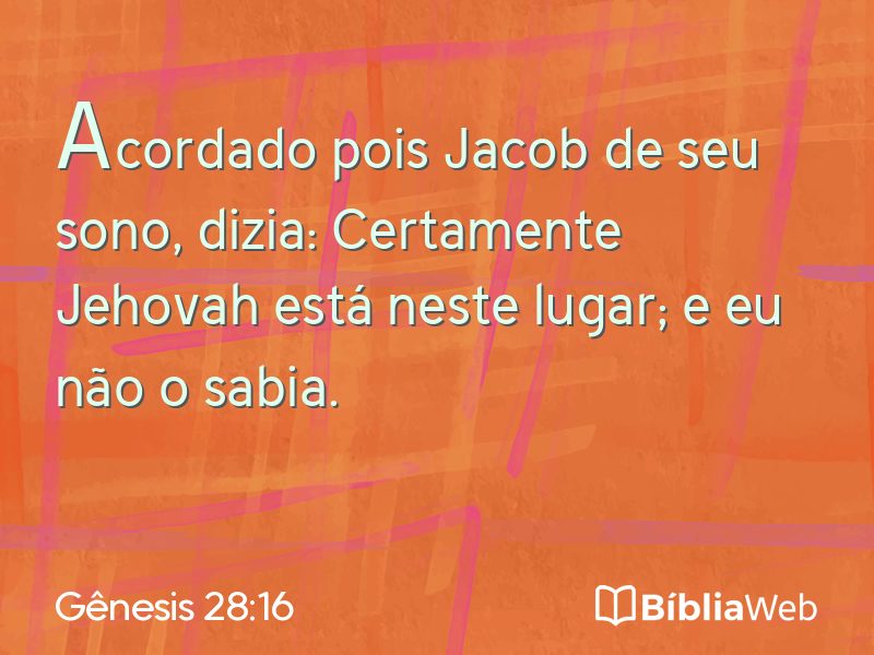 Gênesis 28:16 em imagem para compartilhar