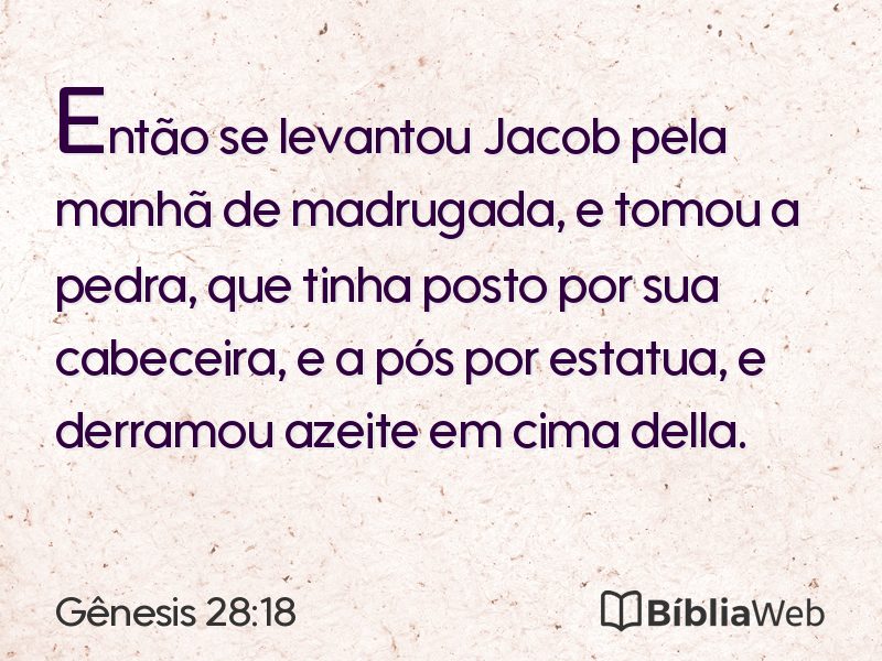 Gênesis 28:18 em imagem para compartilhar