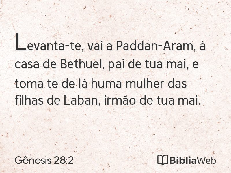 Gênesis 28:2 em imagem para compartilhar