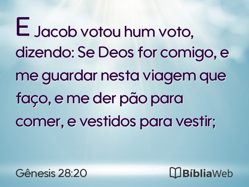 Gênesis 28:20 em imagem para compartilhar