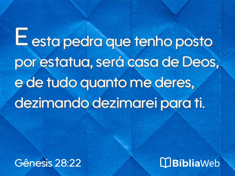 Gênesis 28:22 em imagem para compartilhar