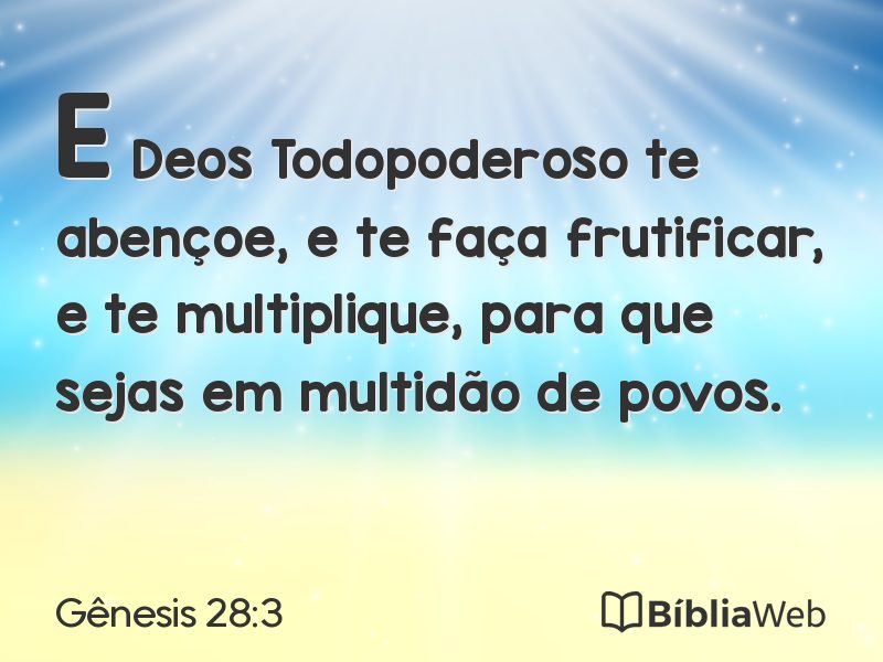 Gênesis 28:3 em imagem para compartilhar