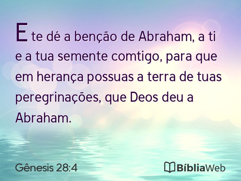 Gênesis 28:4 em imagem para compartilhar