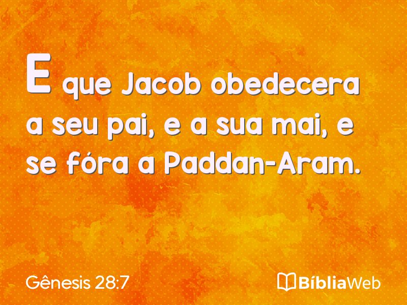 Gênesis 28:7 em imagem para compartilhar