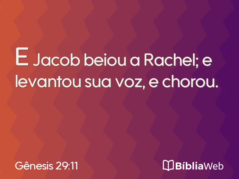Gênesis 29:11 em imagem para compartilhar