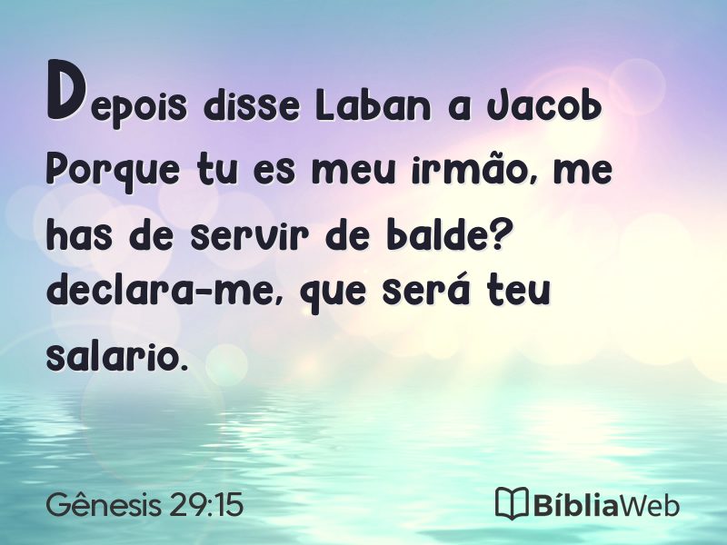 Gênesis 29:15 em imagem para compartilhar