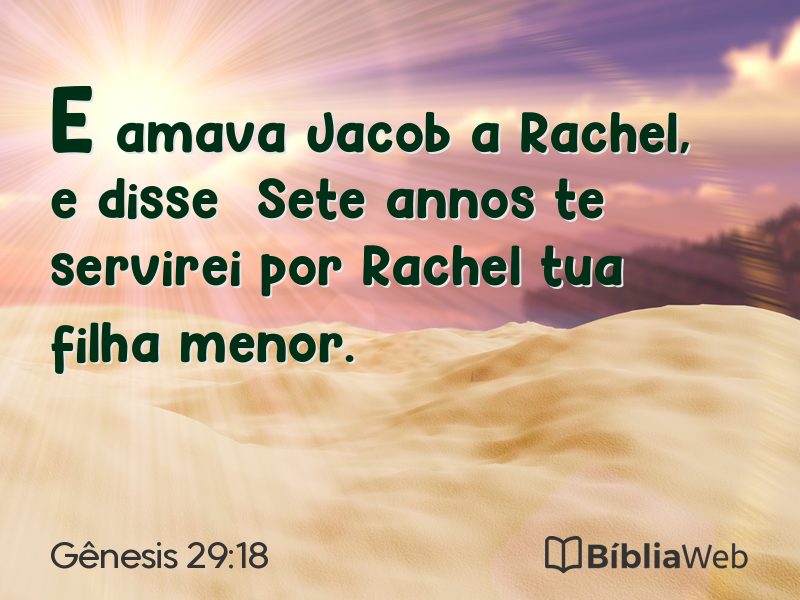 Gênesis 29:18 em imagem para compartilhar