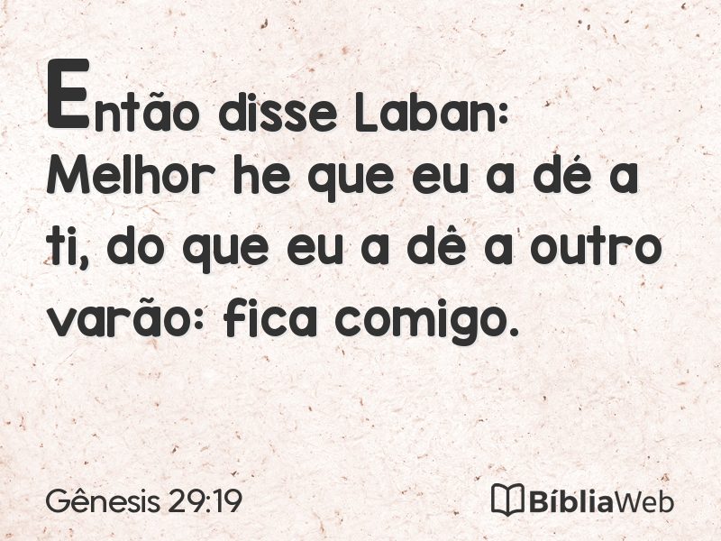 Gênesis 29:19 em imagem para compartilhar