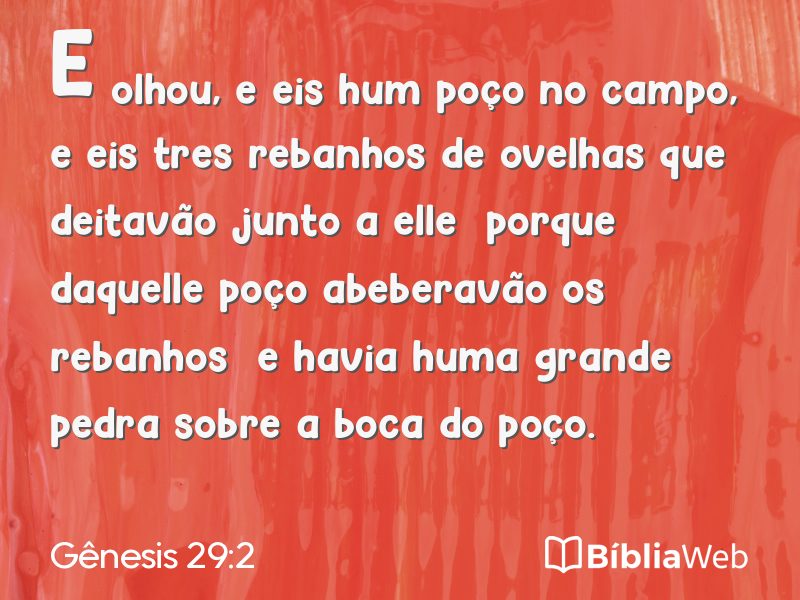 Gênesis 29:2 em imagem para compartilhar