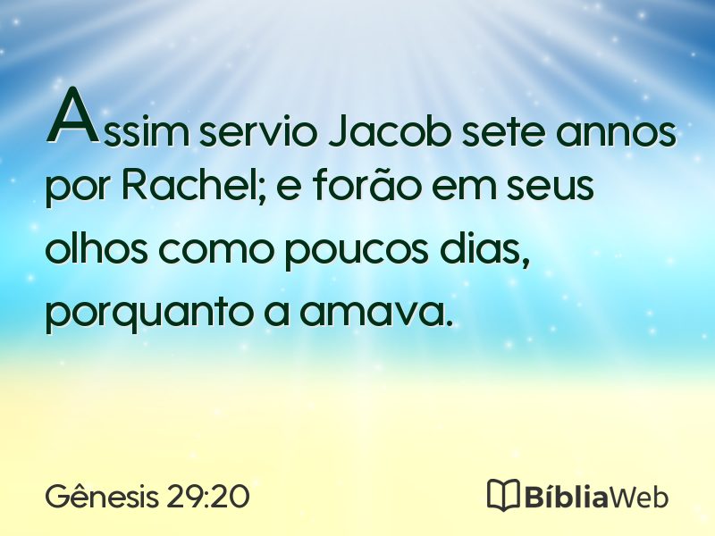Gênesis 29:20 em imagem para compartilhar