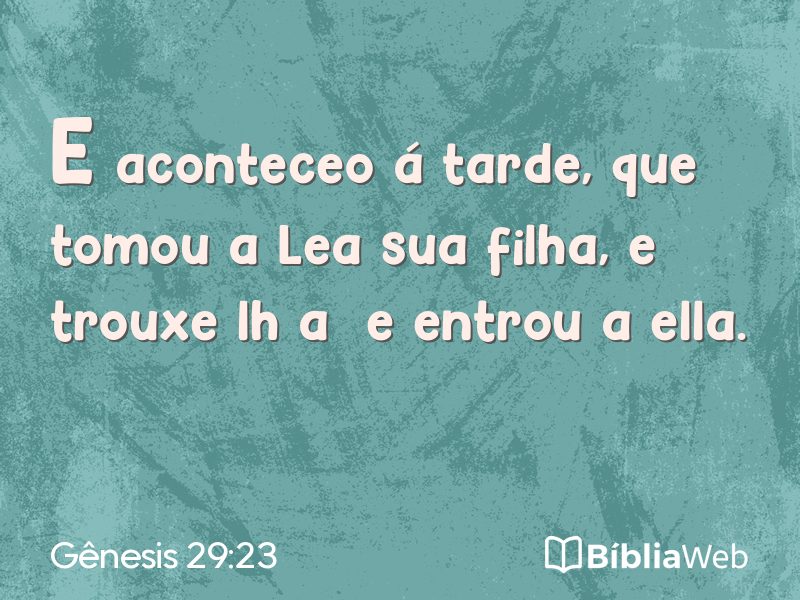 Gênesis 29:23 em imagem para compartilhar