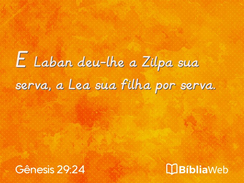 Gênesis 29:24 em imagem para compartilhar