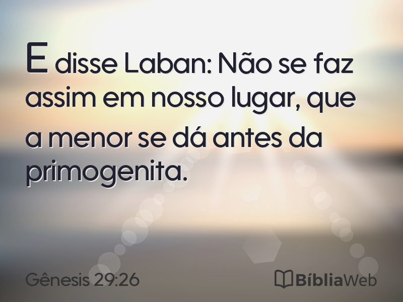 Gênesis 29:26 em imagem para compartilhar