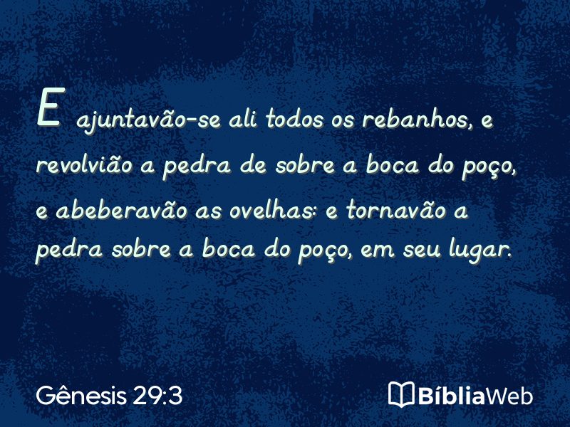 Gênesis 29:3 em imagem para compartilhar