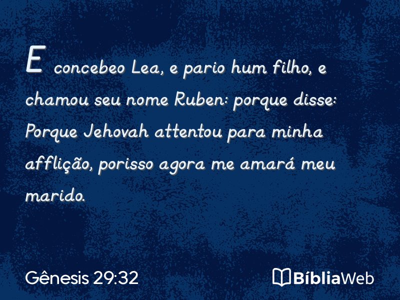 Gênesis 29:32 em imagem para compartilhar