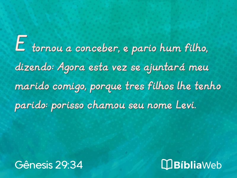 Gênesis 29:34 em imagem para compartilhar