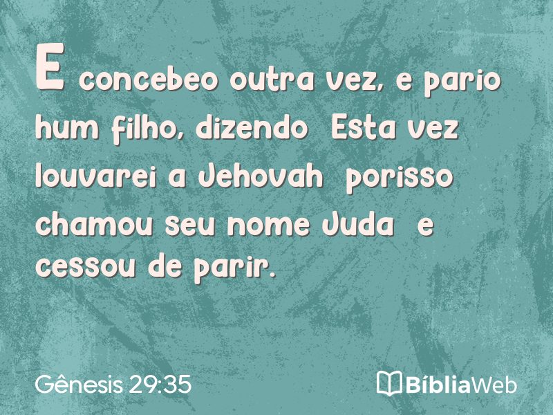 Gênesis 29:35 em imagem para compartilhar