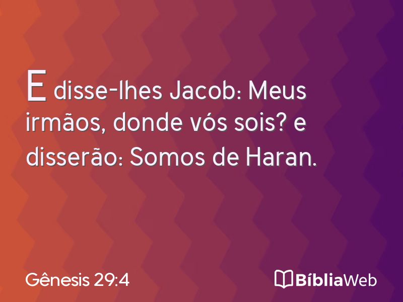 Gênesis 29:4 em imagem para compartilhar