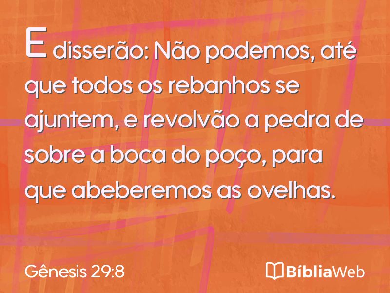 Gênesis 29:8 em imagem para compartilhar