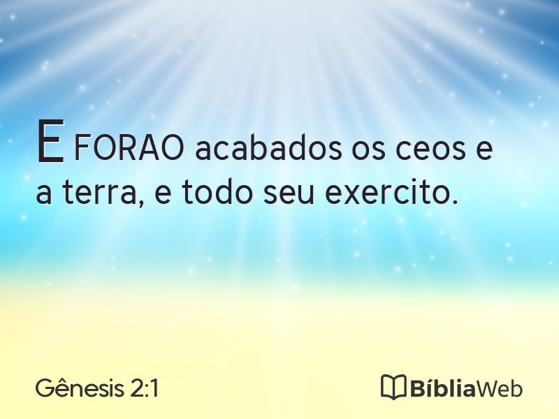 Gênesis 2:1 em imagem para compartilhar