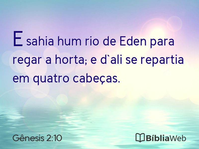Gênesis 2:10 em imagem para compartilhar