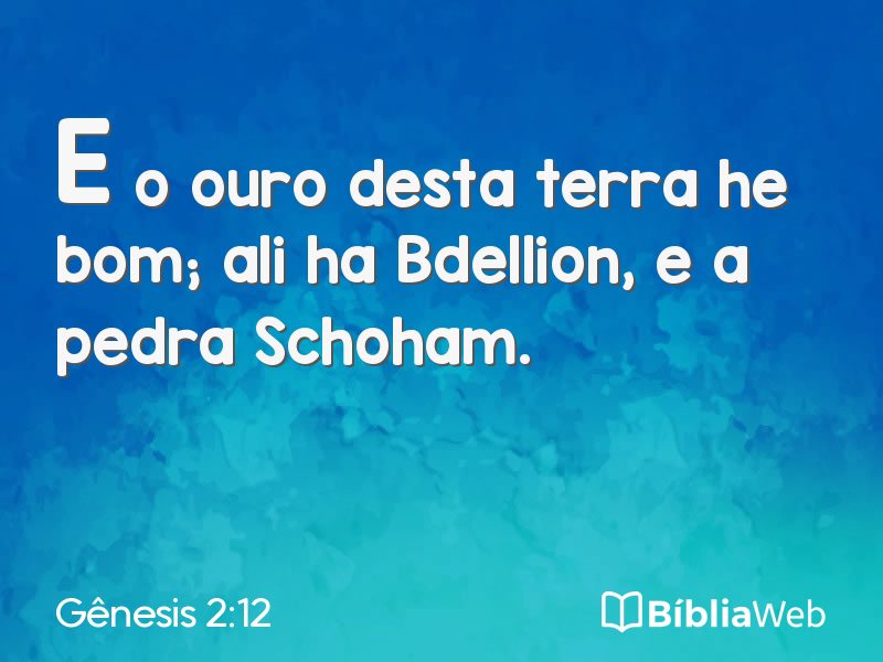 Gênesis 2:12 em imagem para compartilhar