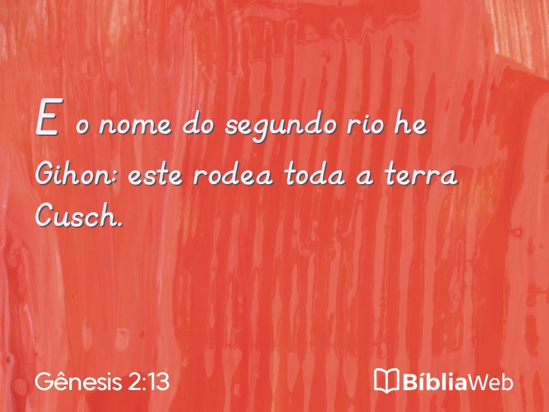 Gênesis 2:13 em imagem para compartilhar