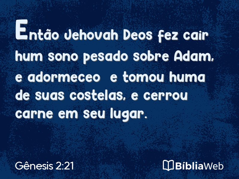Gênesis 2:21 em imagem para compartilhar