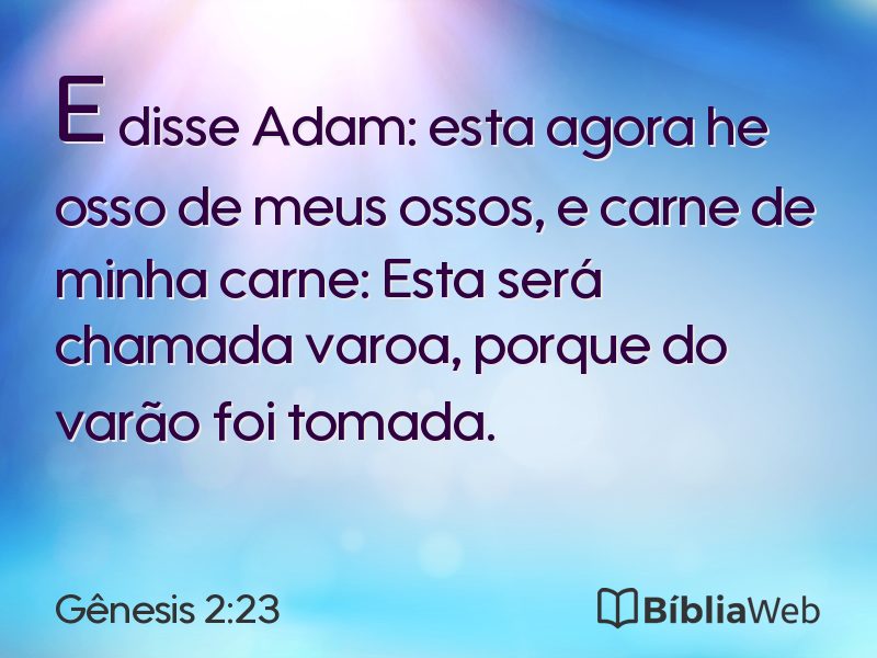 Gênesis 2:23 em imagem para compartilhar