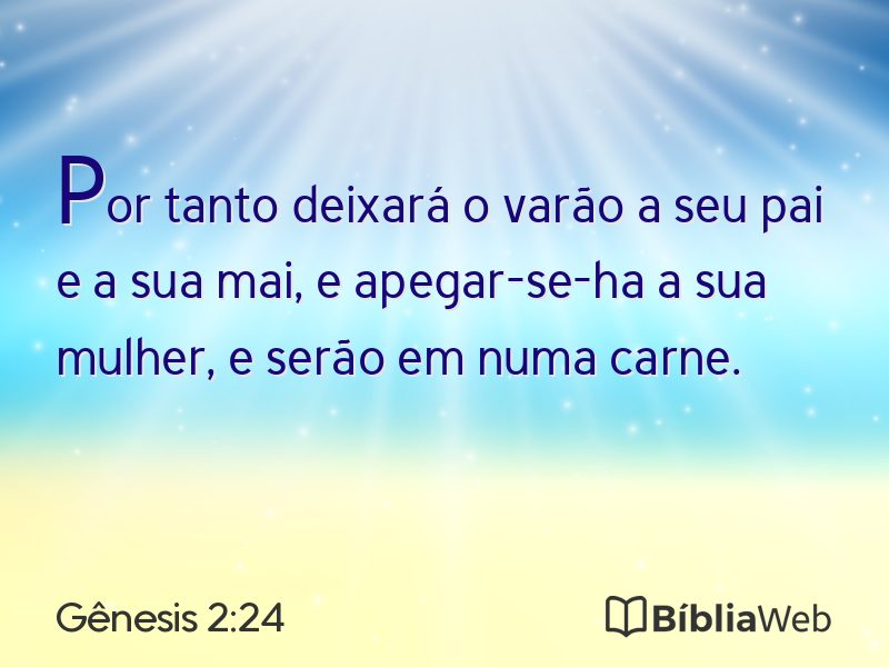 Gênesis 2:24 em imagem para compartilhar