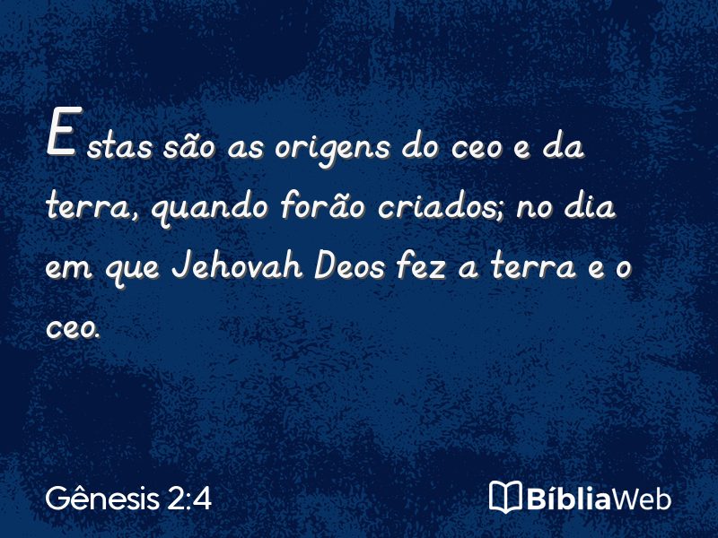 Gênesis 2:4 em imagem para compartilhar