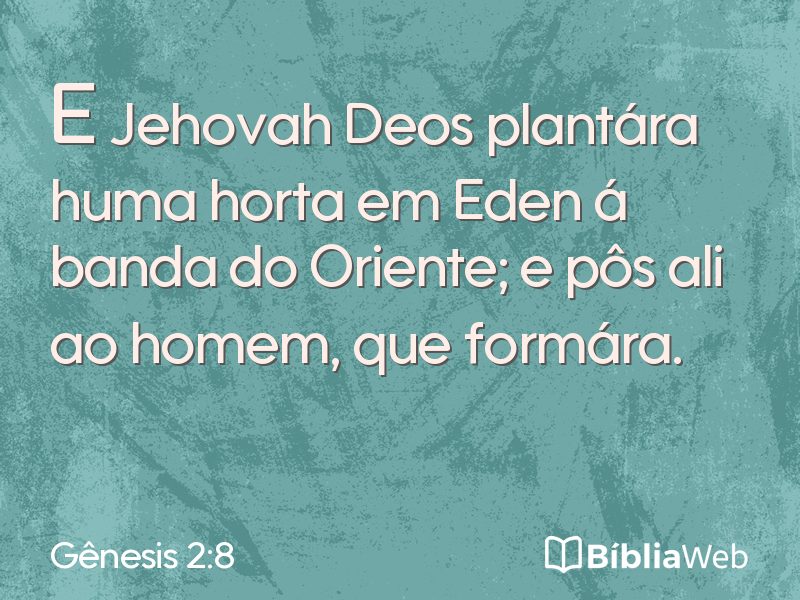 Gênesis 2:8 em imagem para compartilhar