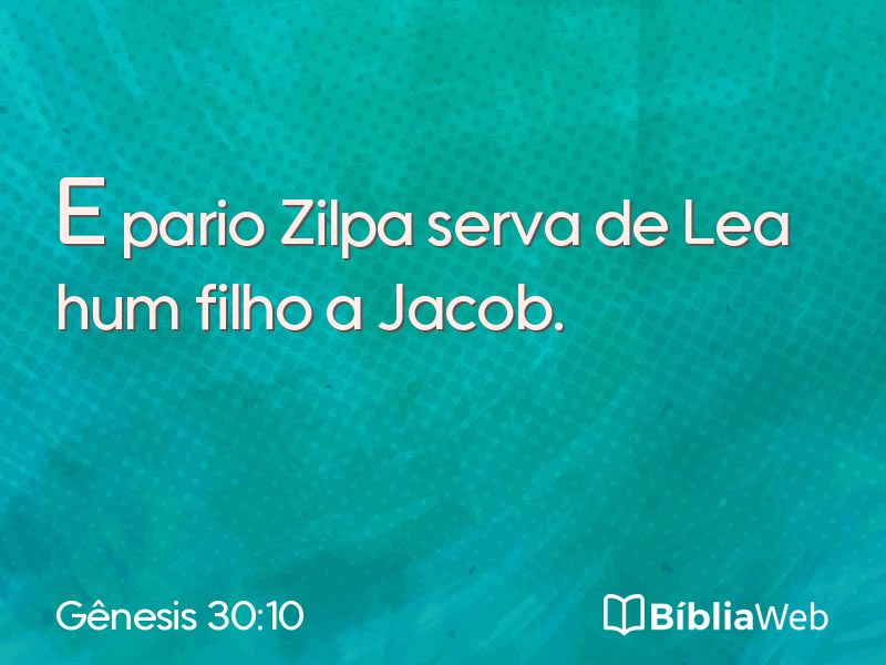 Gênesis 30:10 em imagem para compartilhar