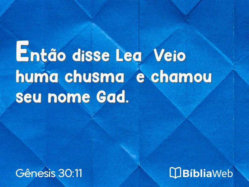Gênesis 30:11 em imagem para compartilhar