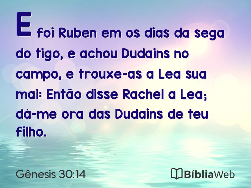 Gênesis 30:14 em imagem para compartilhar
