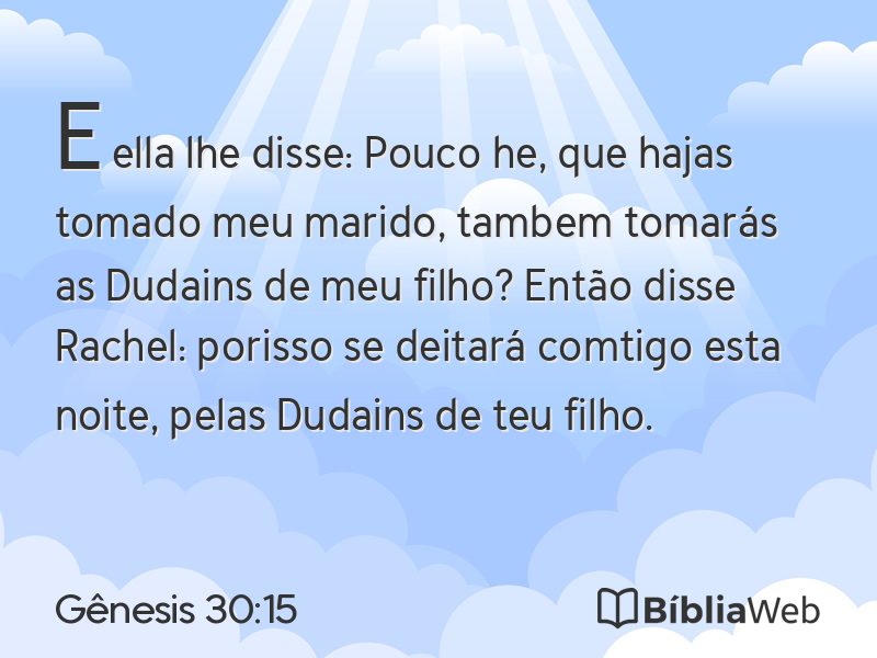 Gênesis 30:15 em imagem para compartilhar