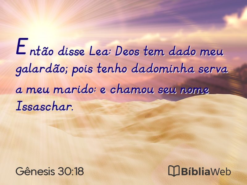 Gênesis 30:18 em imagem para compartilhar