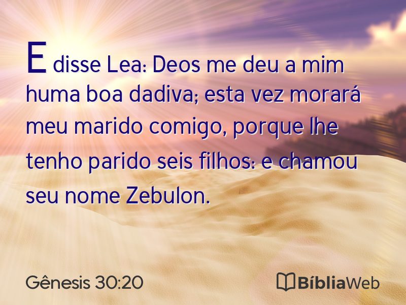 Gênesis 30:20 em imagem para compartilhar