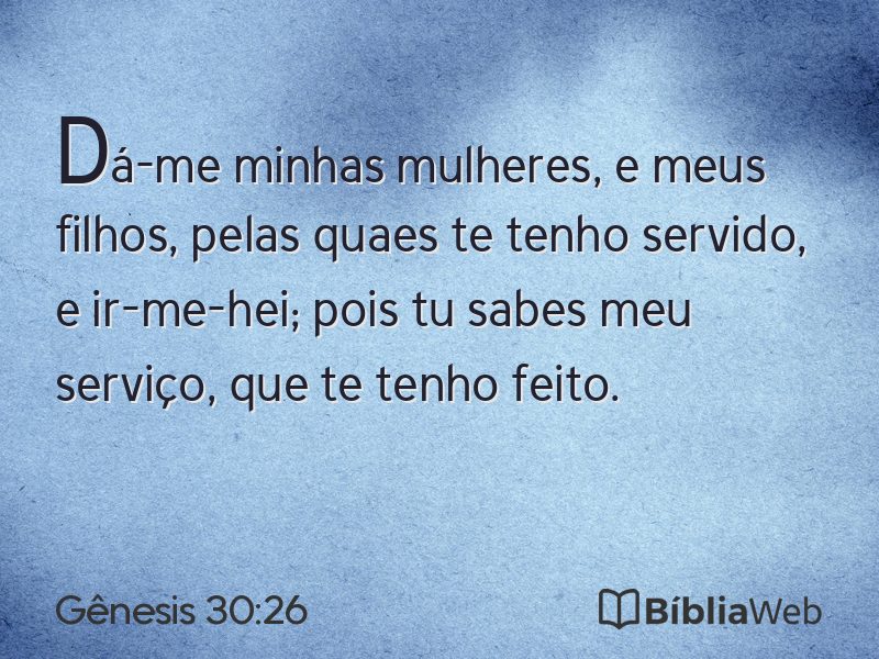 Gênesis 30:26 em imagem para compartilhar