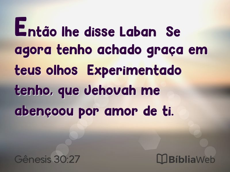 Gênesis 30:27 em imagem para compartilhar