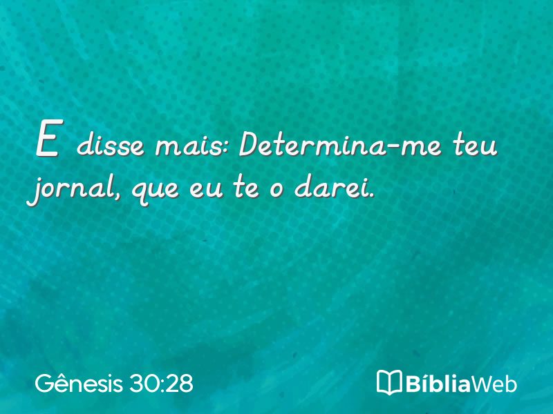 Gênesis 30:28 em imagem para compartilhar