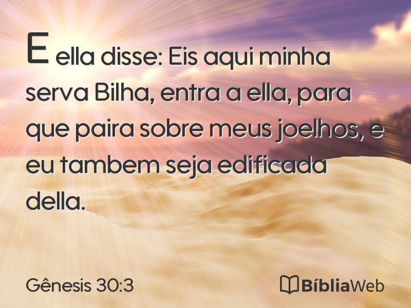 Gênesis 30:3 em imagem para compartilhar